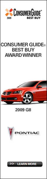 The 2009 Pontiac G8 - Consumer Guide Best Buy Award Winner